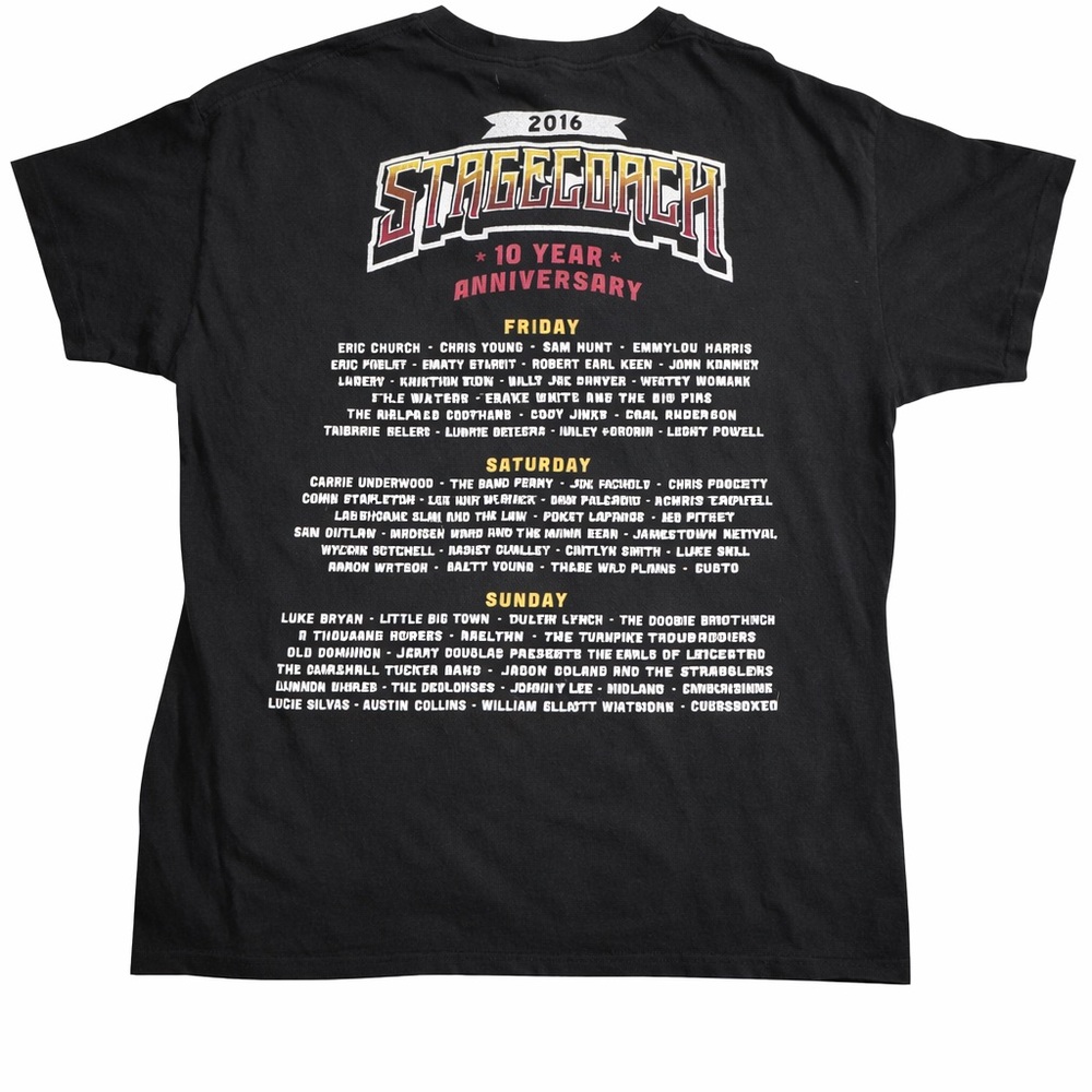 Vintage 2016 Stagecoach Festival TShirt XL 10Year Anniversary polo club country‎